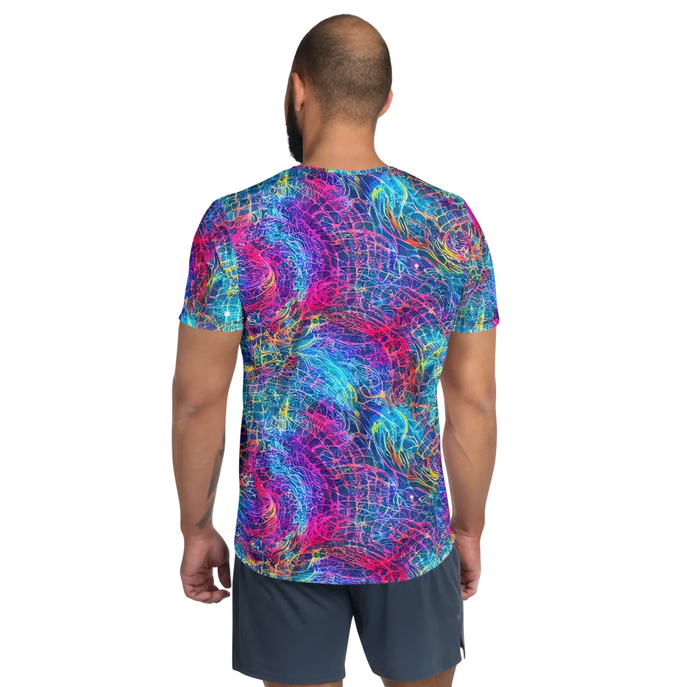 Hypercolor Rapture on Men's Athletic T-Shirt — Back
