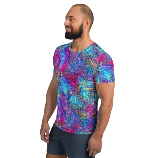 Hypercolor Rapture on a Men's Athletic T-Shirt