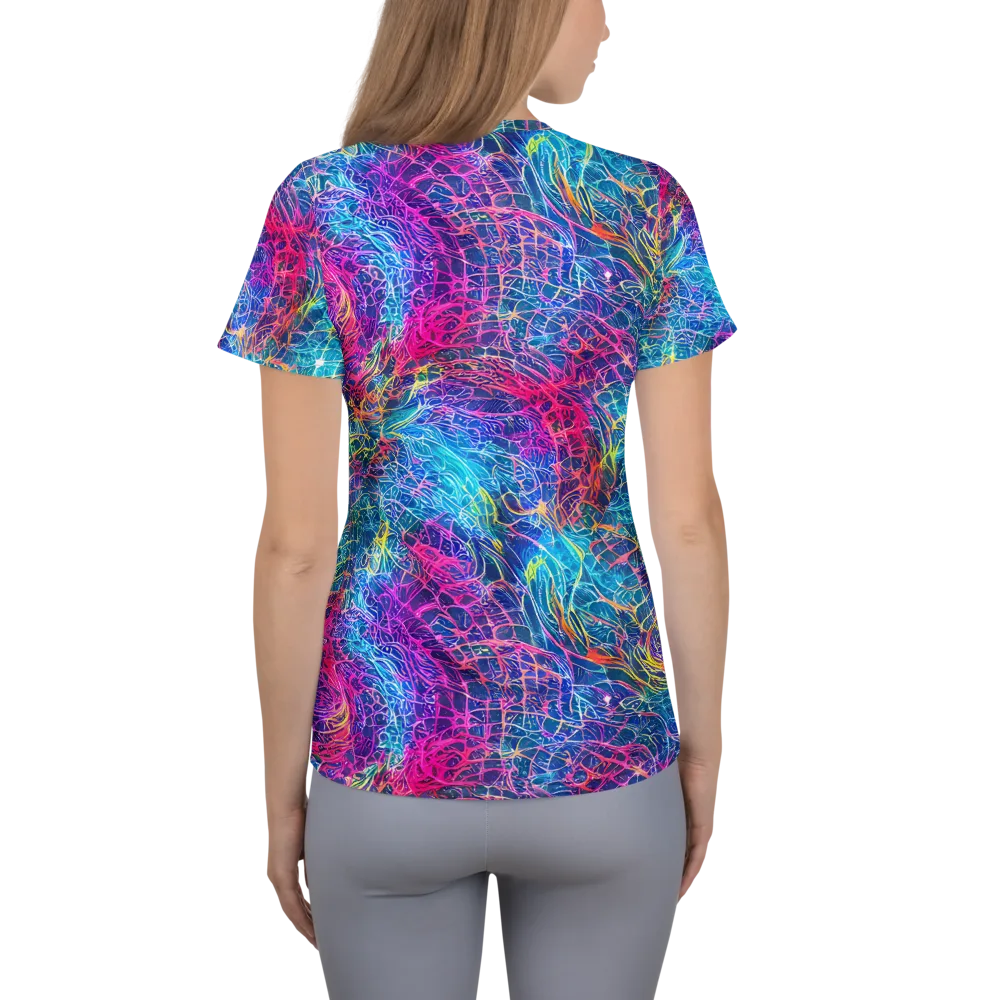 Hypercolor Rapture on Women's Athletic T-Shirt — Back