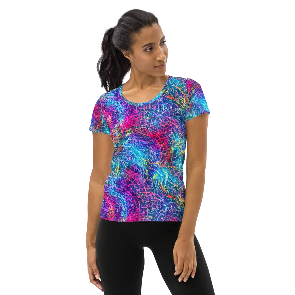Hypercolor Rapture on Women's Athletic T-Shirt — Front