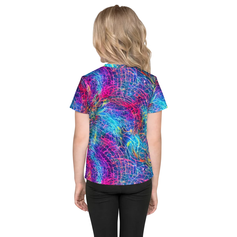 Hypercolor Rapture on Kids Crew Neck T-Shirt — Back
