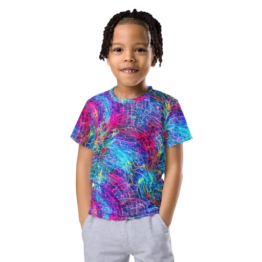 Hypercolor Rapture on a Kids Crew Neck T-Shirt