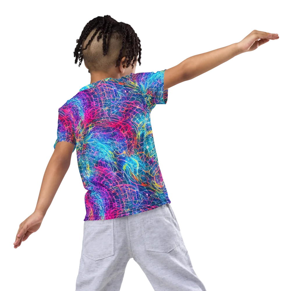 Hypercolor Rapture on Kids Crew Neck T-Shirt — Back