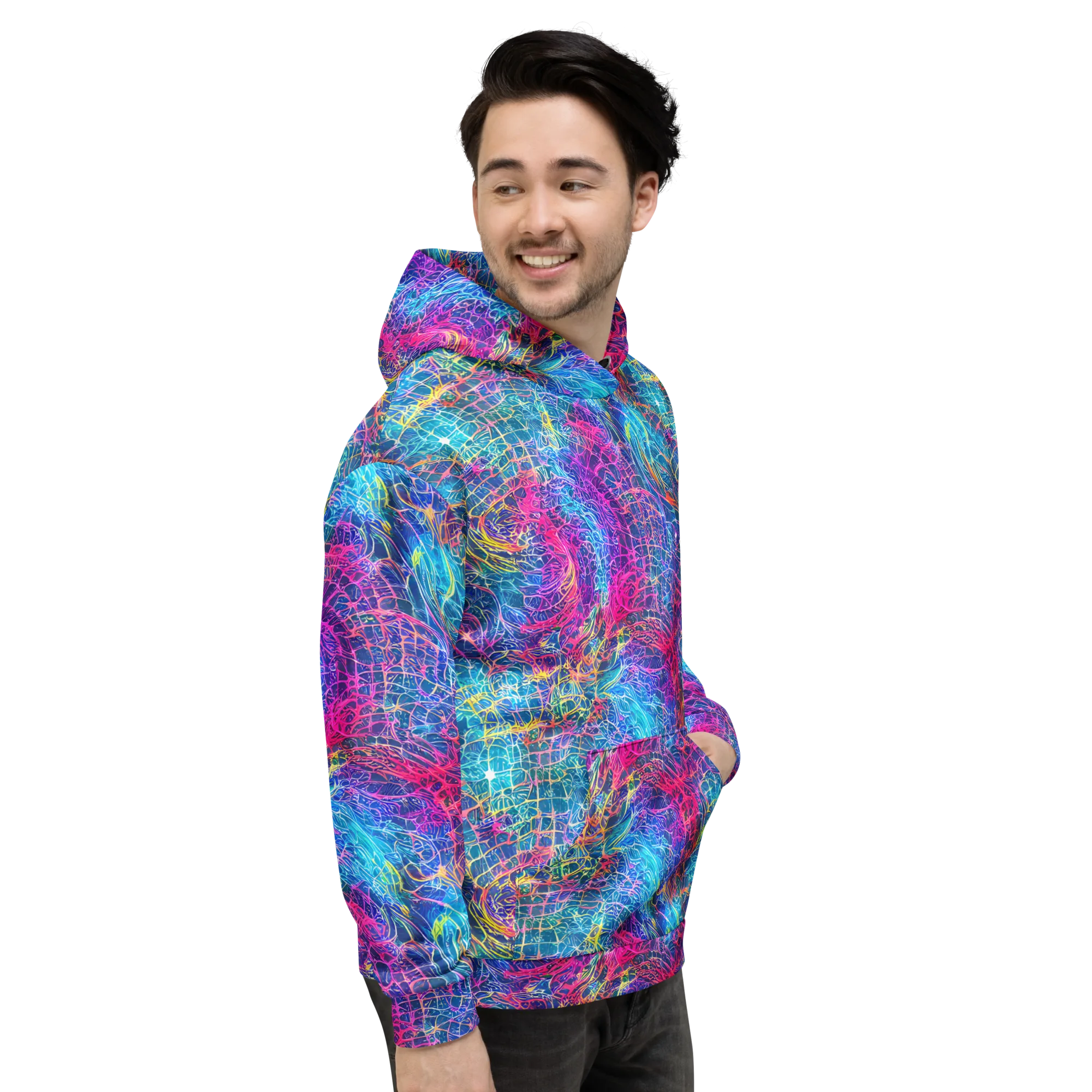 Hypercolor Rapture on Hoodie — Right