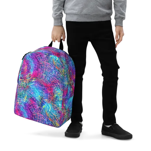 Hypercolor Rapture on a Minimalist Backpack