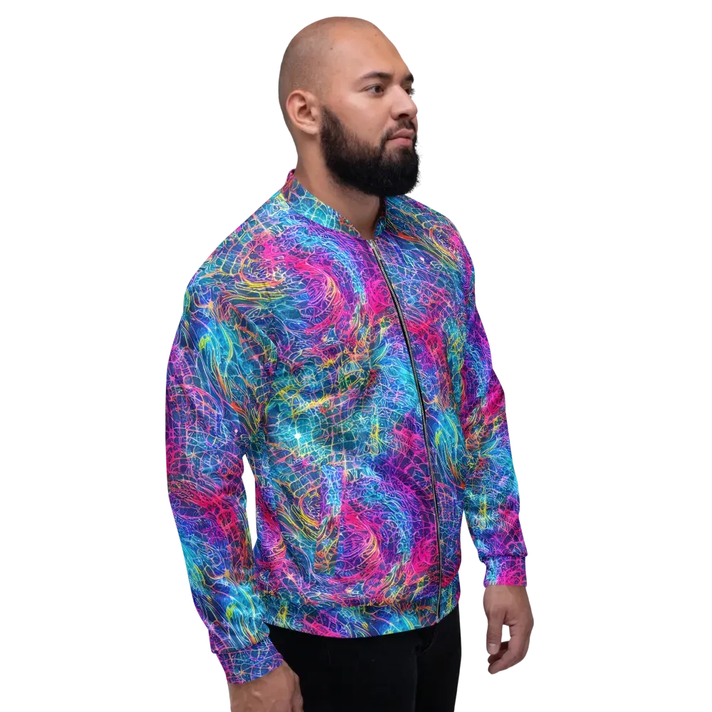Hypercolor Rapture on Bomber Jacket — Right