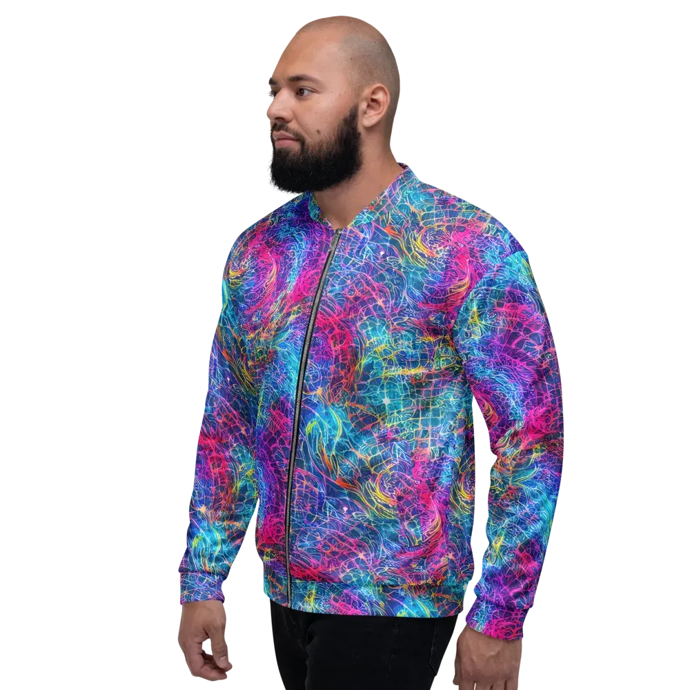 Hypercolor Rapture on Bomber Jacket — Left