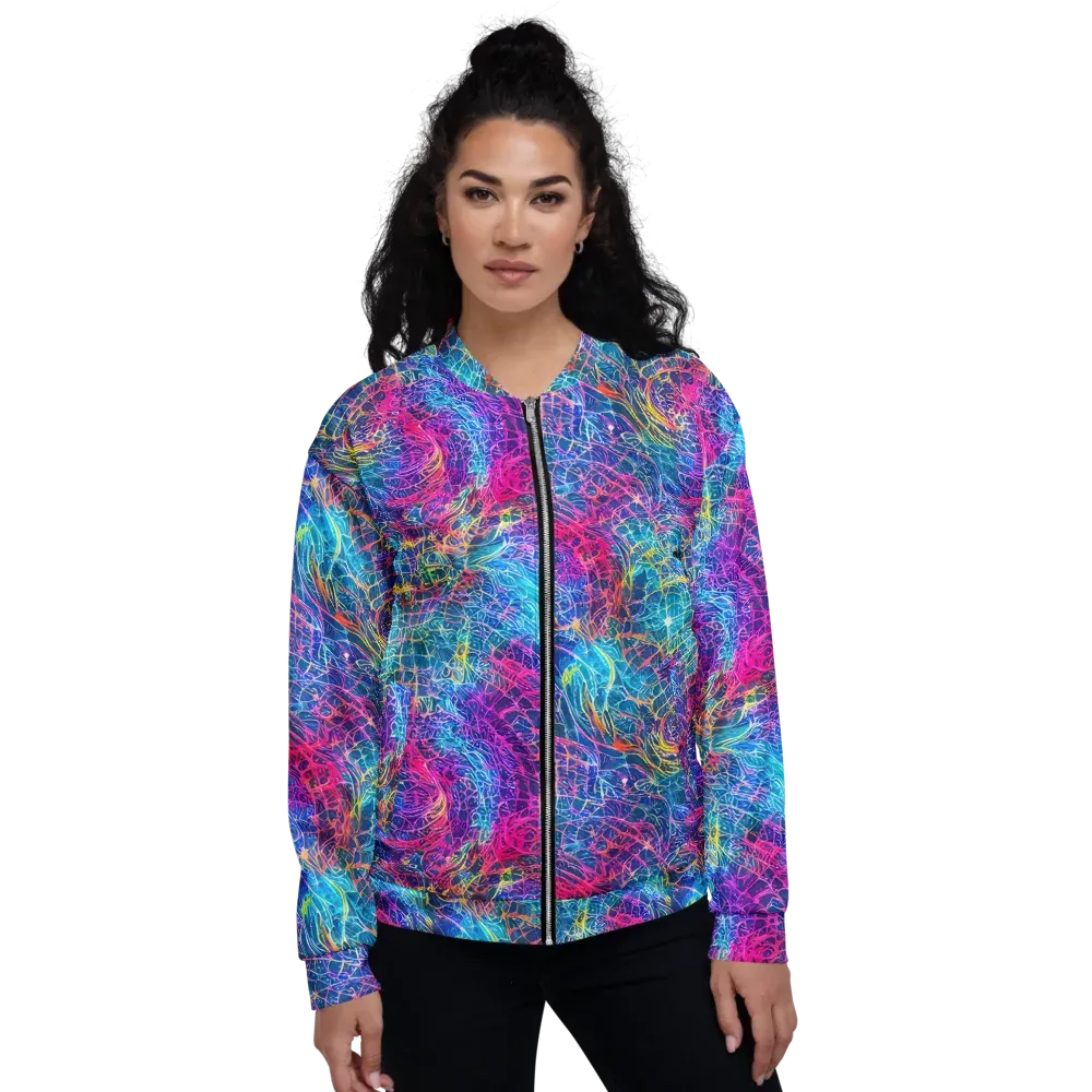 Hypercolor Rapture on Bomber Jacket — Front