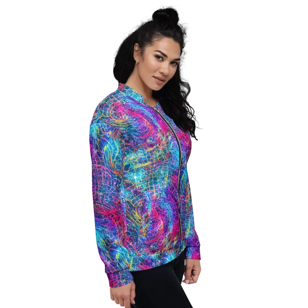 Hypercolor Rapture on Bomber Jacket — Right