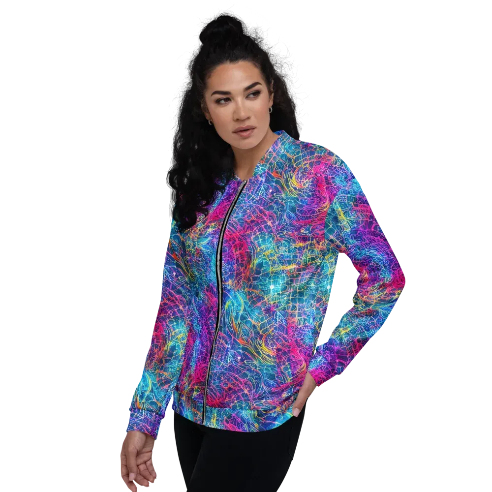 Hypercolor Rapture on Bomber Jacket — Left