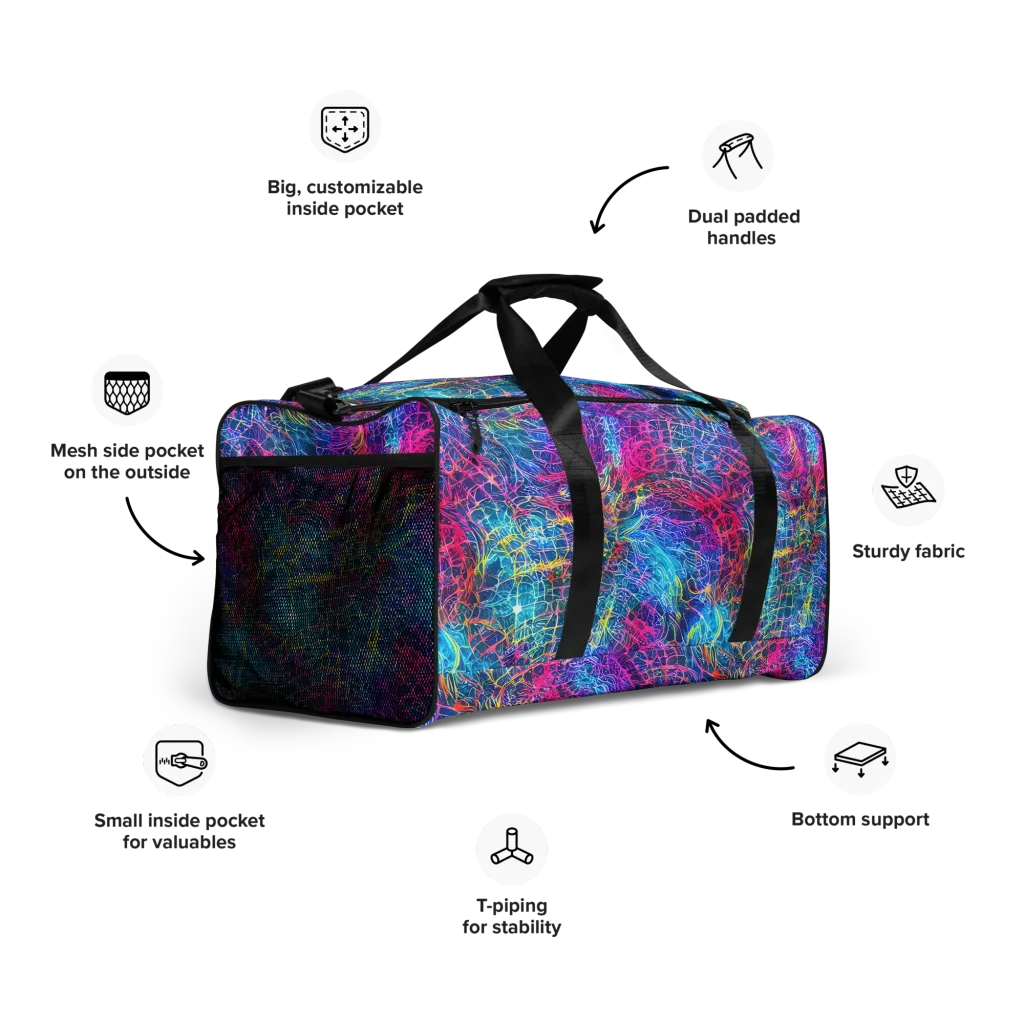 Hypercolor Rapture on Duffle Bag — Right Front