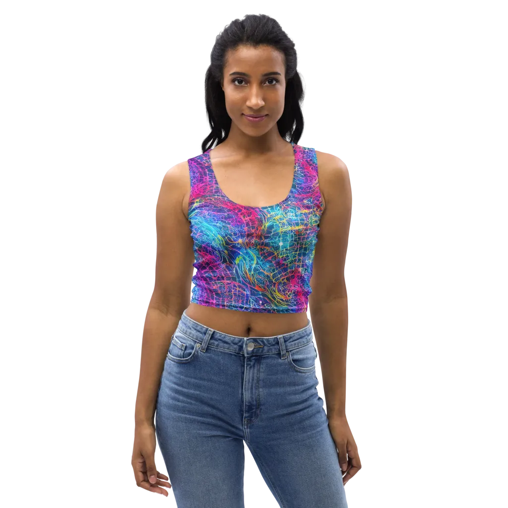 Hypercolor Rapture on Crop Top — Front