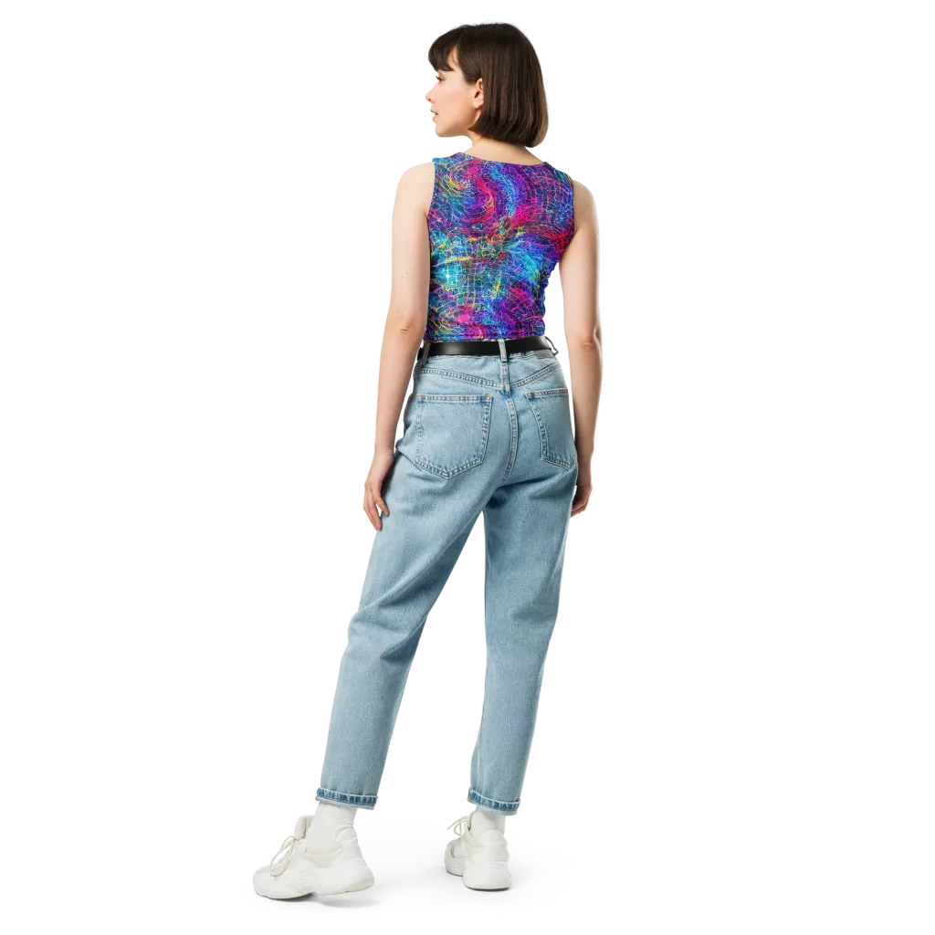 Hypercolor Rapture on Crop Top — Back