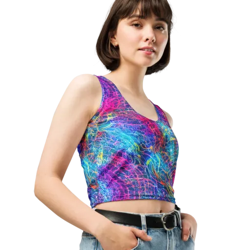 Hypercolor Rapture on a Crop Top