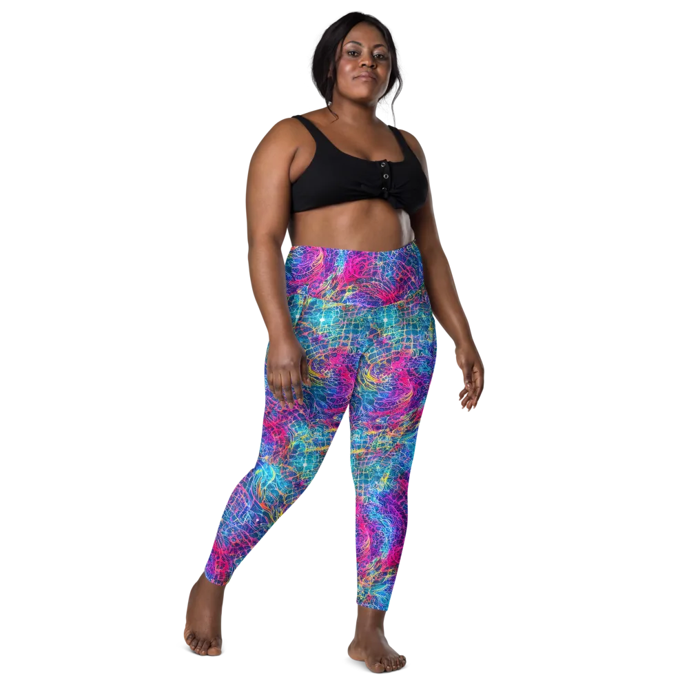Hypercolor Rapture on Leggings with Pockets — Front