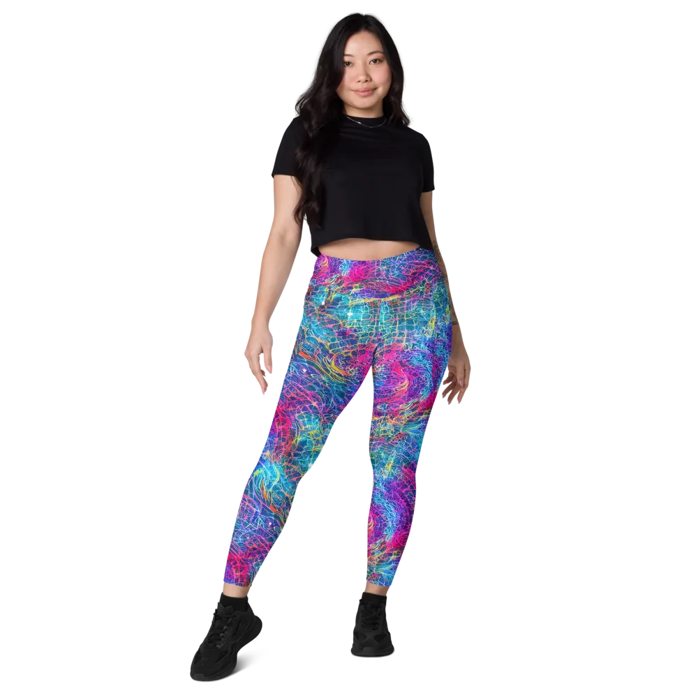 Hypercolor Rapture on Leggings with Pockets — Front