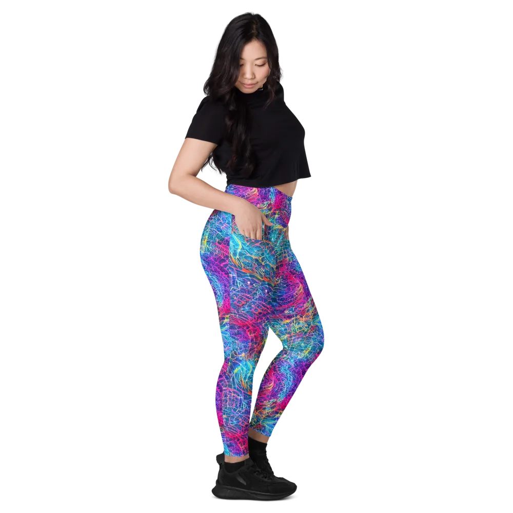 Hypercolor Rapture on Leggings with Pockets — Right