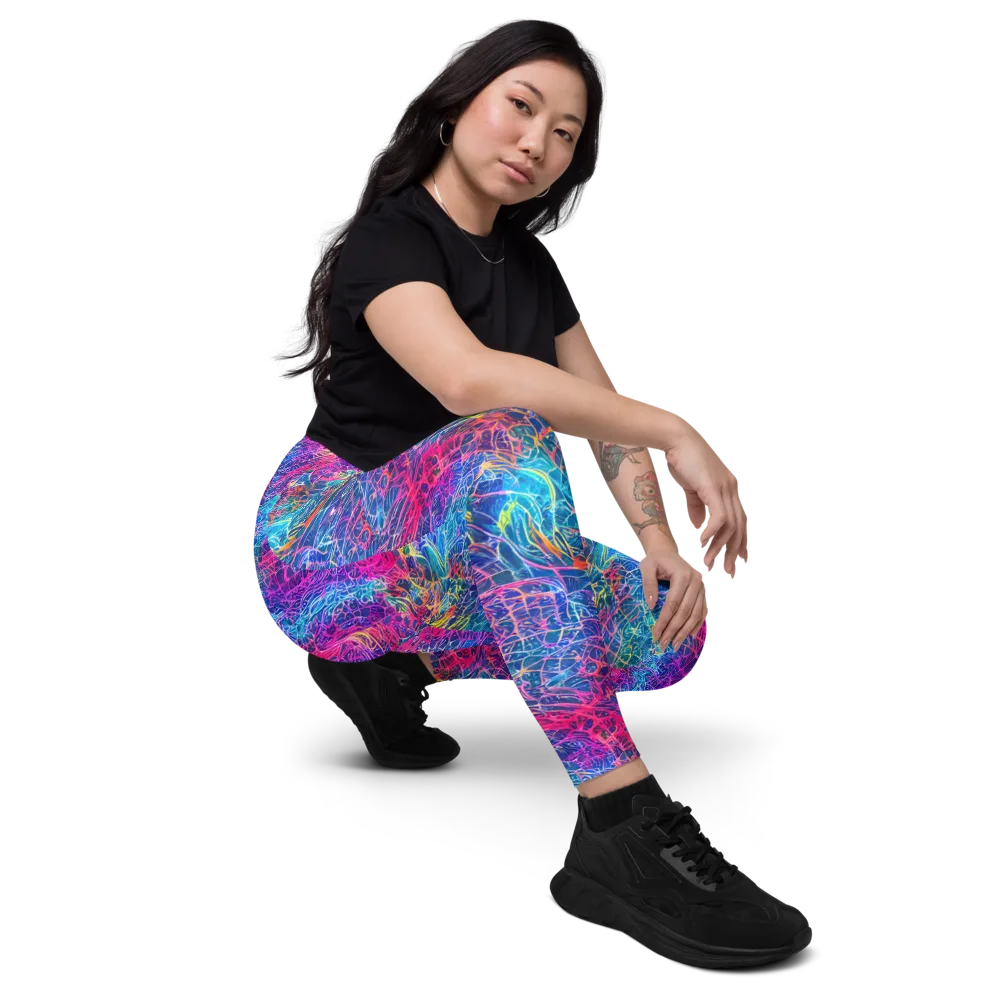 Hypercolor Rapture on Leggings with Pockets — Right Front