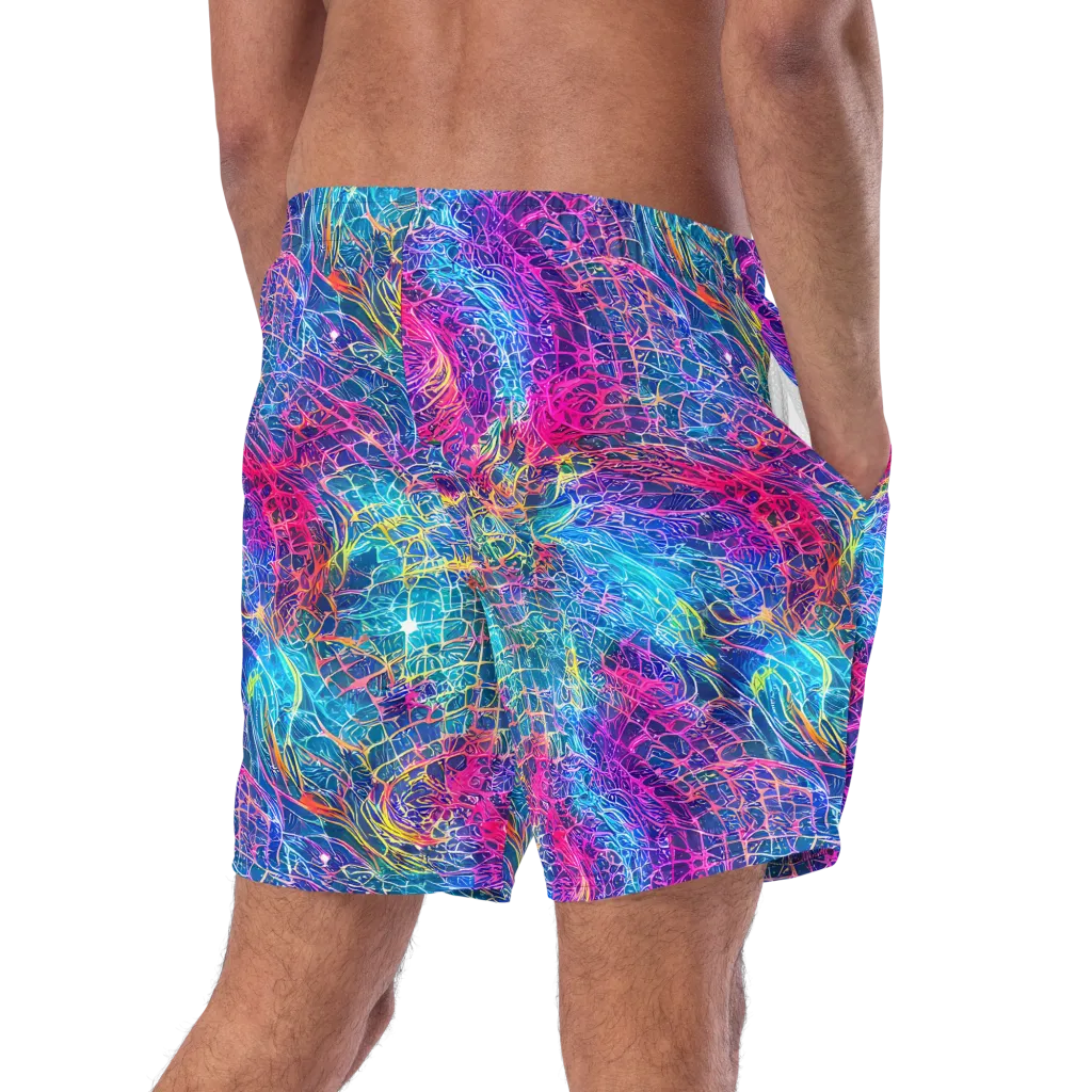 Hypercolor Rapture on Swim Trunks — Right Back