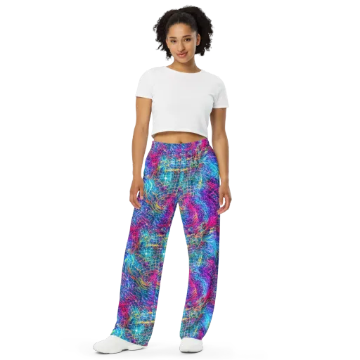 Hypercolor Rapture on a Wide-Leg Pants