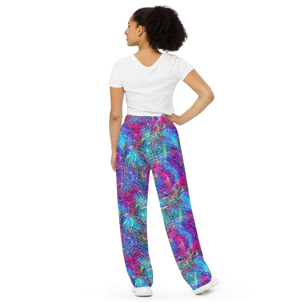 Hypercolor Rapture on Wide-Leg Pants — Back