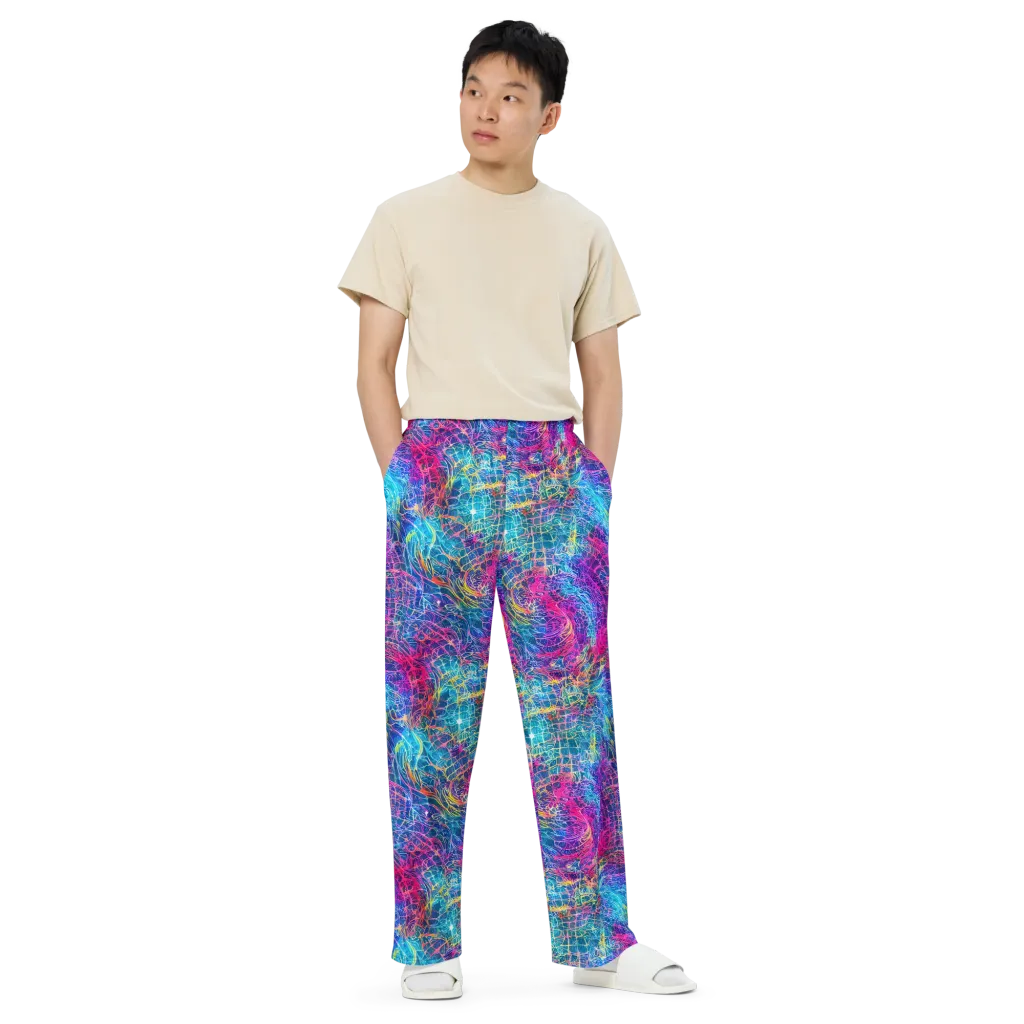 Hypercolor Rapture on Wide-Leg Pants — Front