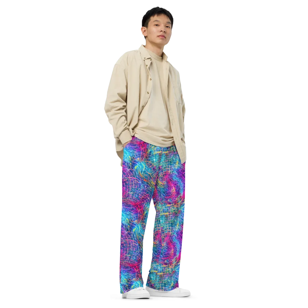 Hypercolor Rapture on Wide-Leg Pants — Right Front