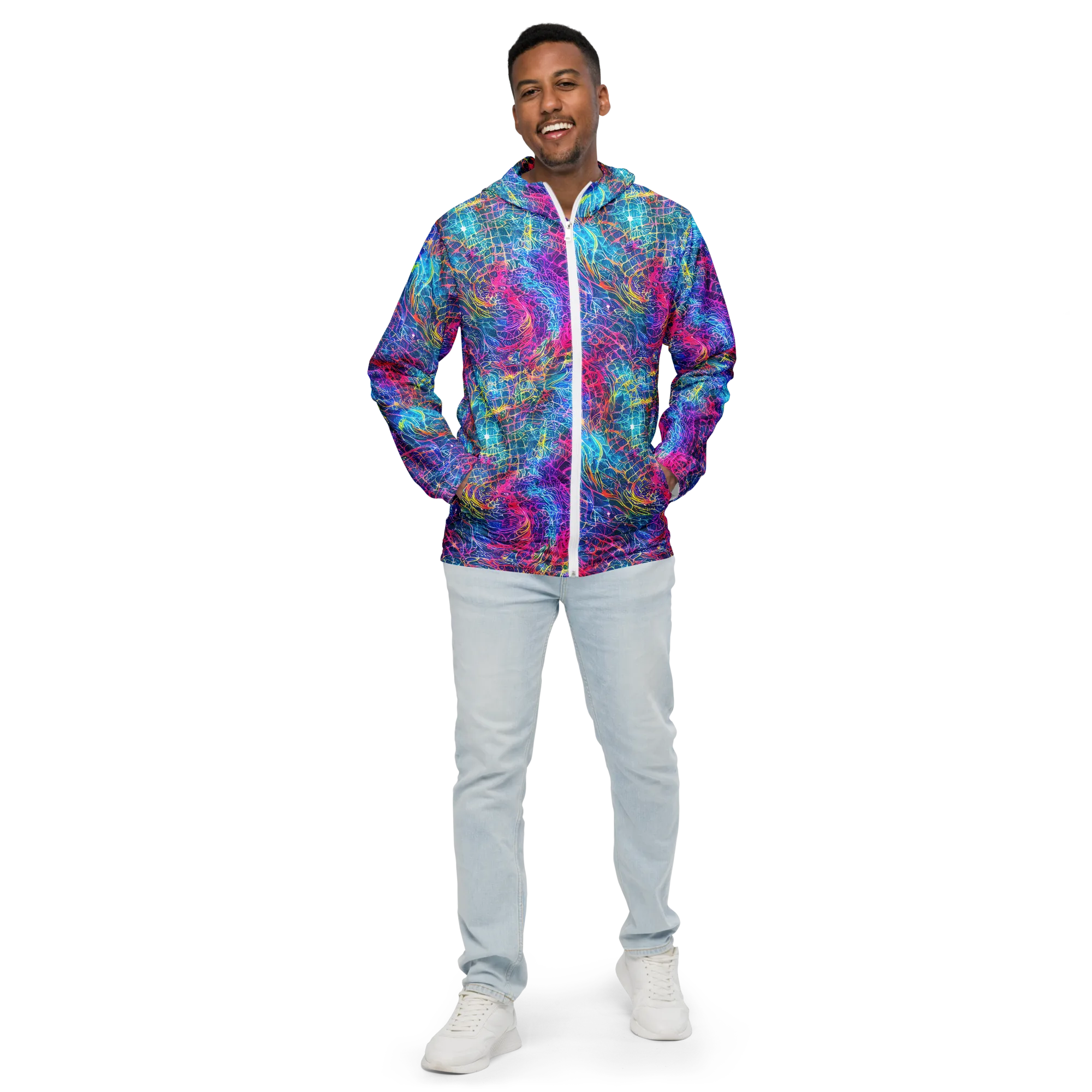Hypercolor Rapture on Men's Windbreaker — Front