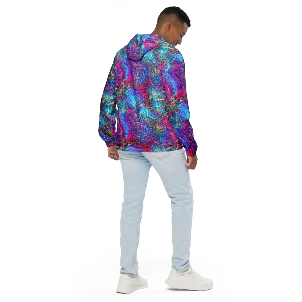 Hypercolor Rapture on Men's Windbreaker — Back