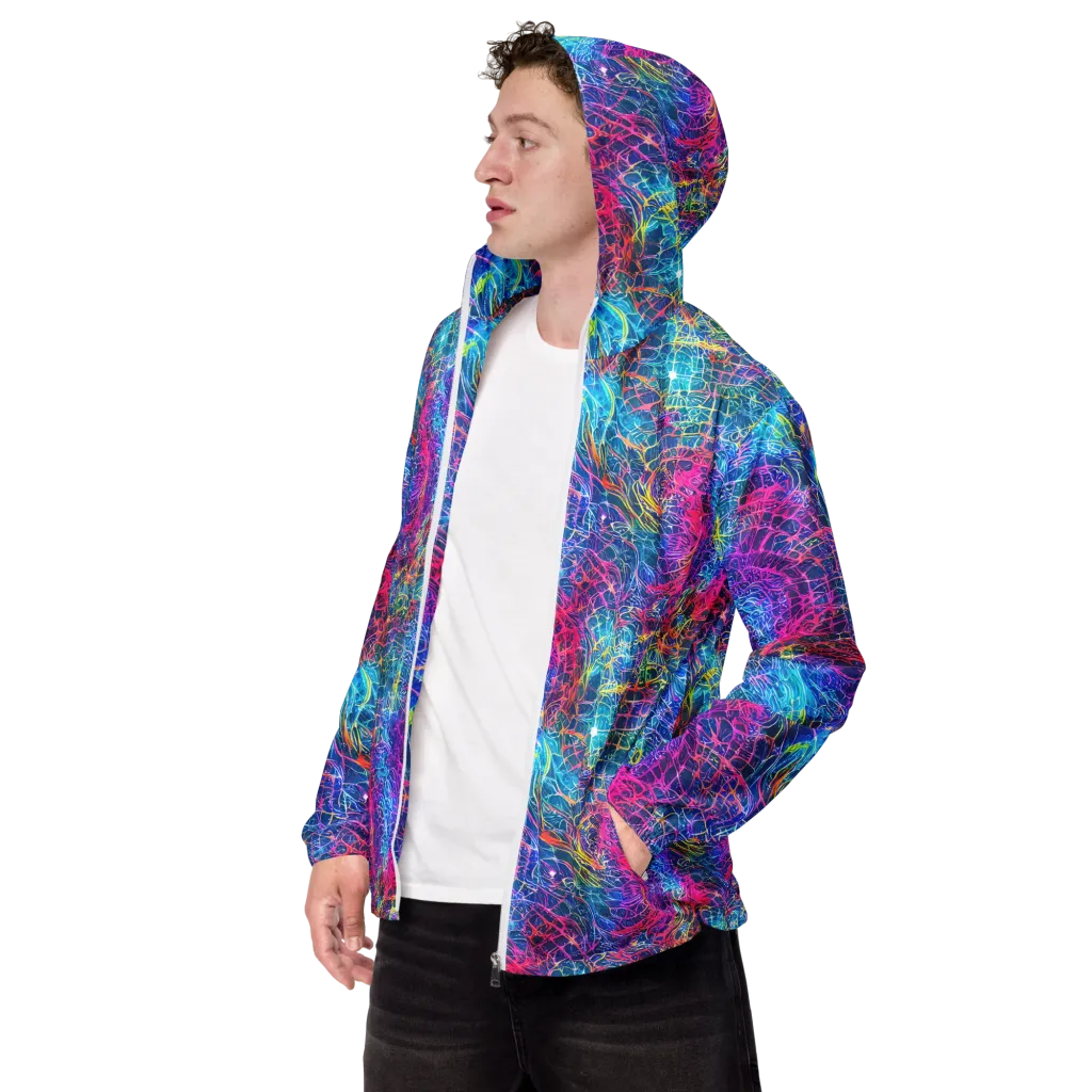 Hypercolor Rapture on Men's Windbreaker — Left Front