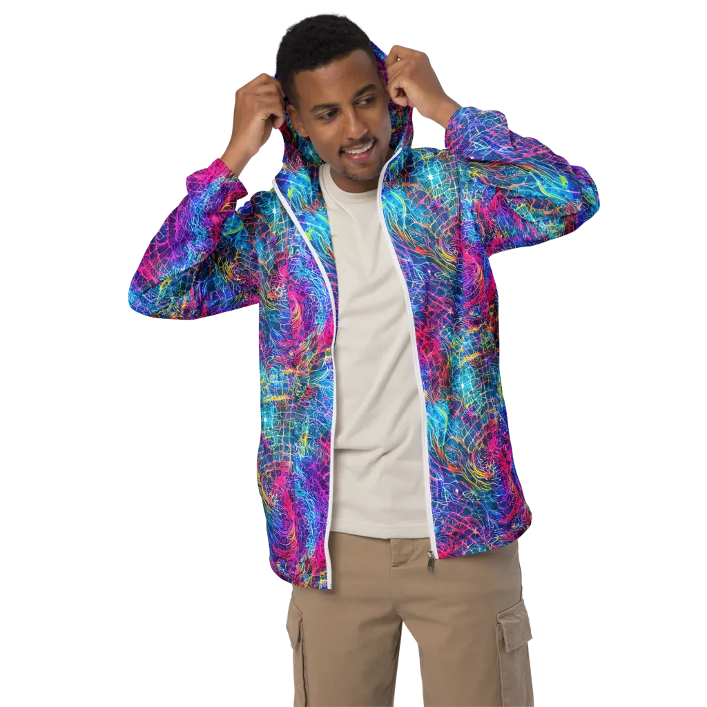 Hypercolor Rapture on Men's Windbreaker — Front