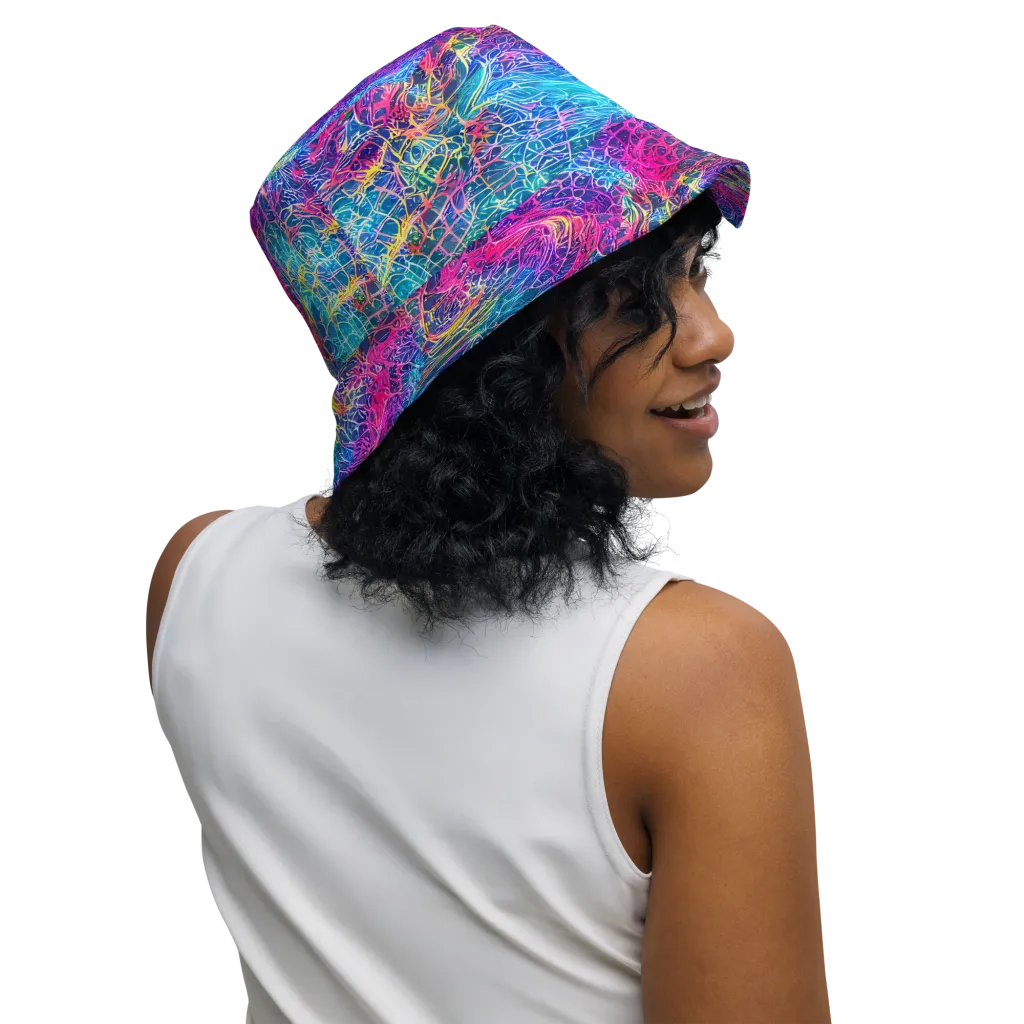 Hypercolor Rapture on Reversible Bucket Hat — Right Outside