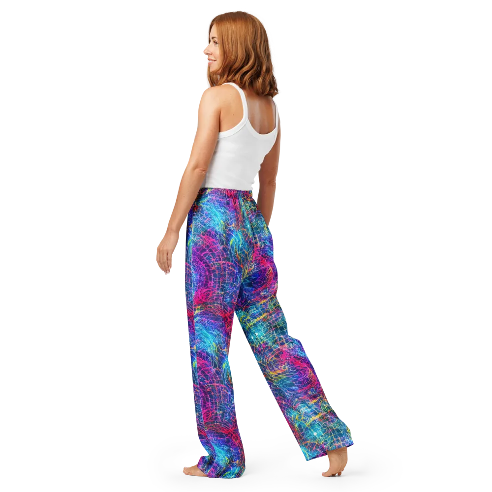 Hypercolor Rapture on Women's Pajama Pants — Back