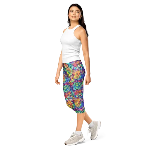 Citrus Voltage on a Capri Leggings