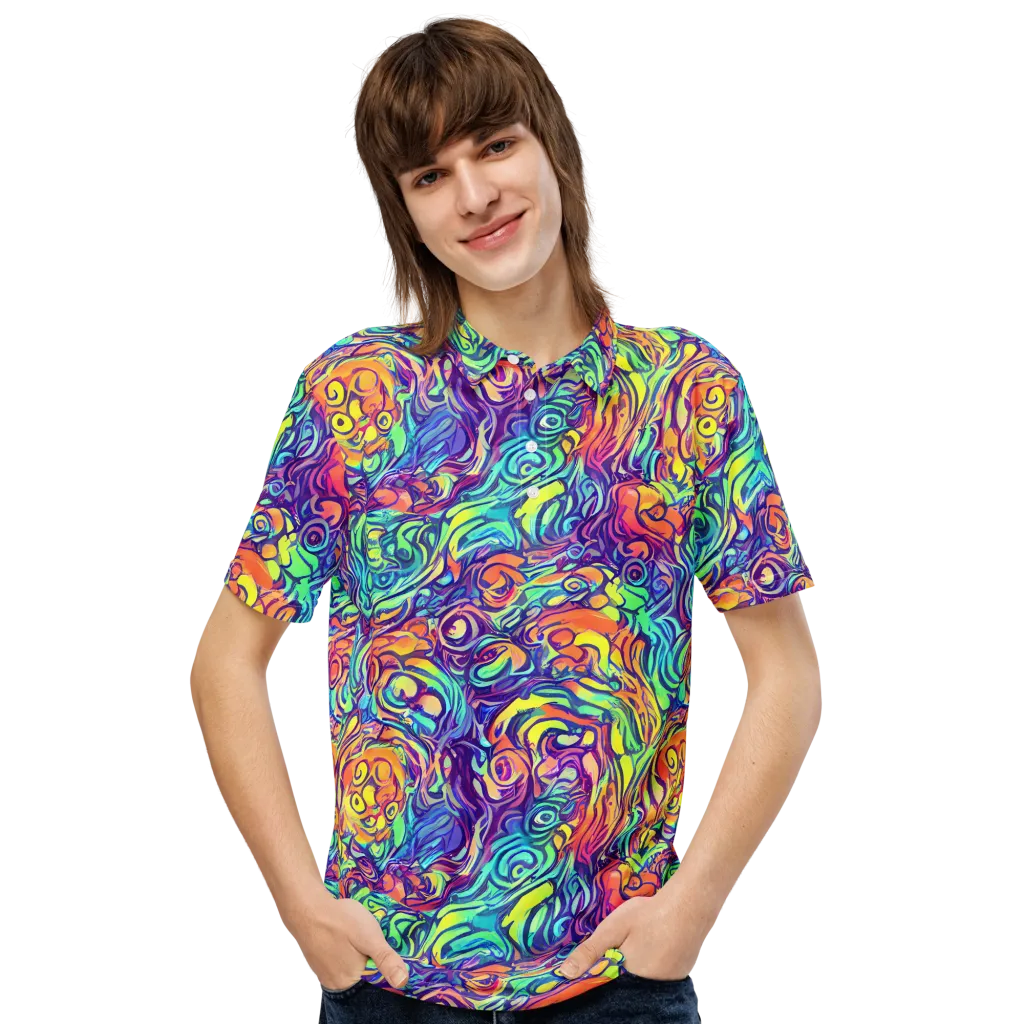 Citrus Voltage on Men's Slim Fit Polo Shirt — Front