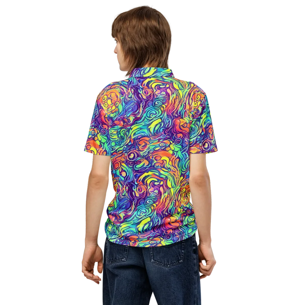 Citrus Voltage on Men's Slim Fit Polo Shirt — Back