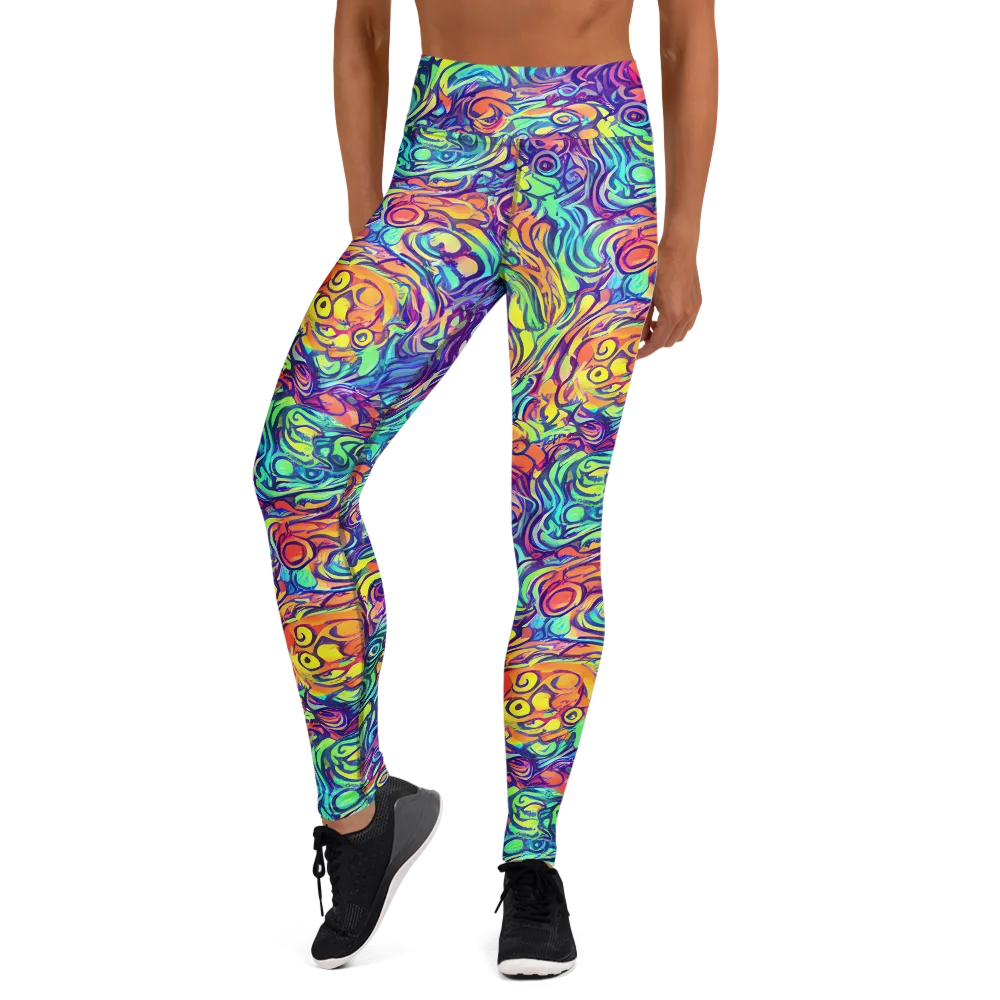 Citrus Voltage on Yoga Leggings — Front