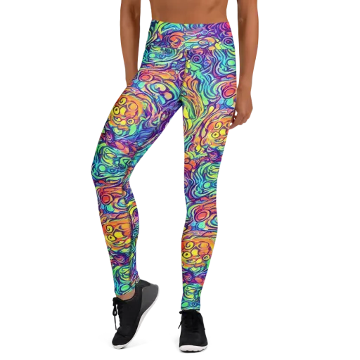 Citrus Voltage on a Yoga Leggings