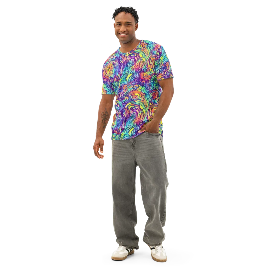Citrus Voltage on Men's Cotton Crew Neck T-Shirt — Front