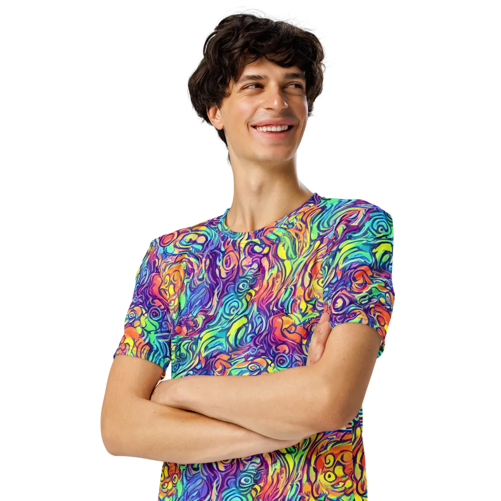 Citrus Voltage on Men's Crew Neck T-Shirt — Left Front
