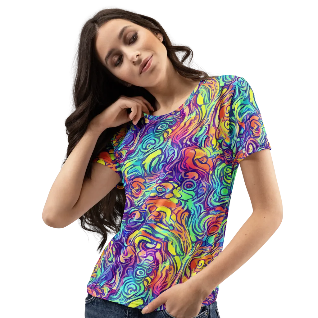 Citrus Voltage on Women's Crew Neck T-Shirt — Left Front