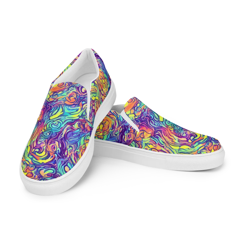 Citrus Voltage on Men's Slip-On Canvas Shoes — Left Front