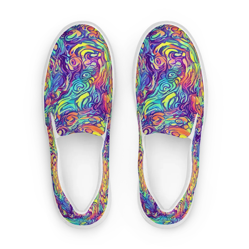 Citrus Voltage on Women's Slip-On Canvas Shoes — Front