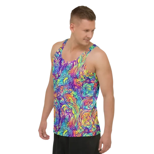 Citrus Voltage on a Men's Tank Top