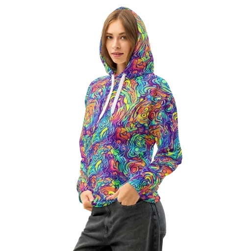Citrus Voltage on a Cotton Hoodie