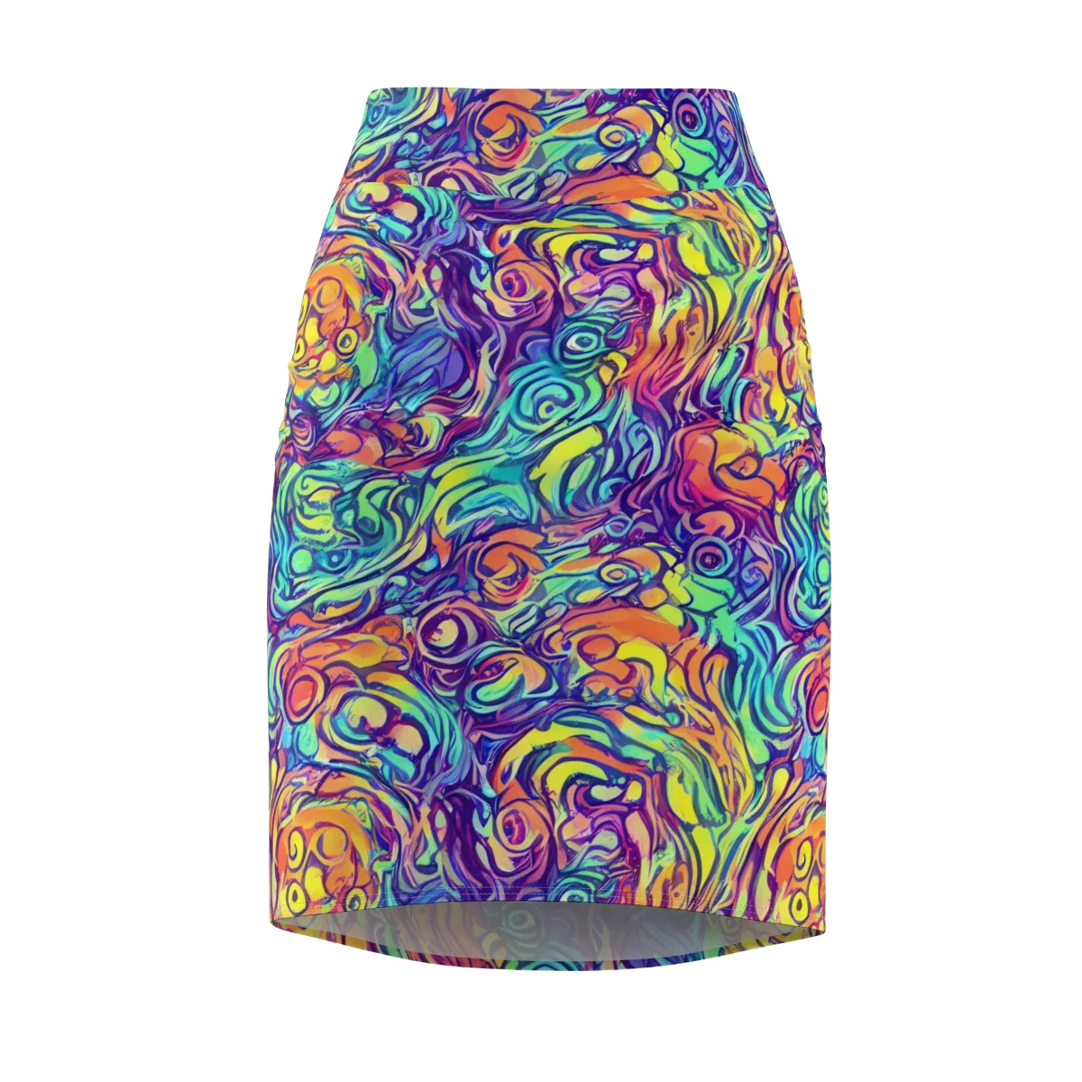 Citrus Voltage on Pencil Skirt — Front