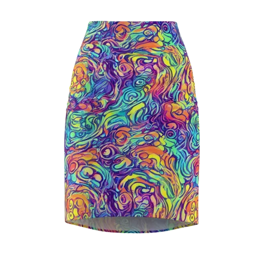 Citrus Voltage on a Pencil Skirt