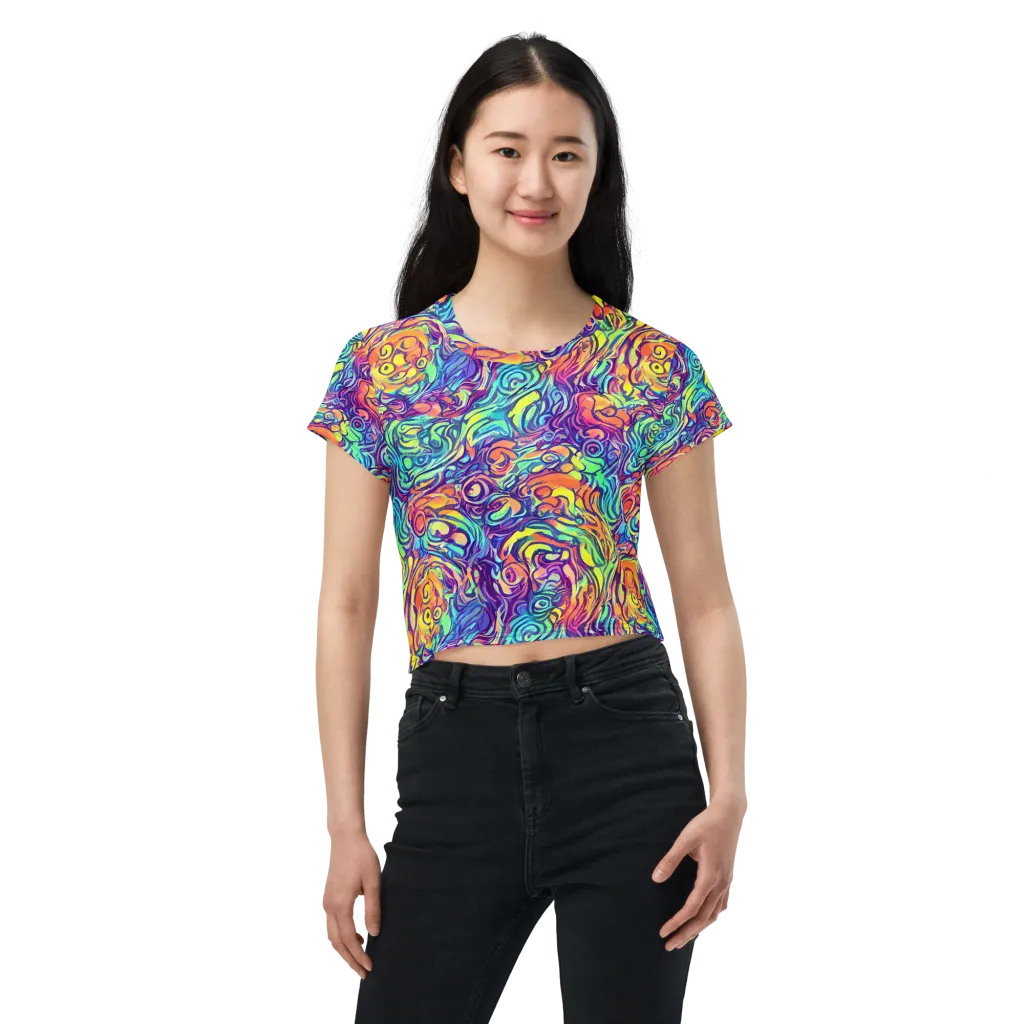 Citrus Voltage on Crop Tee — Front