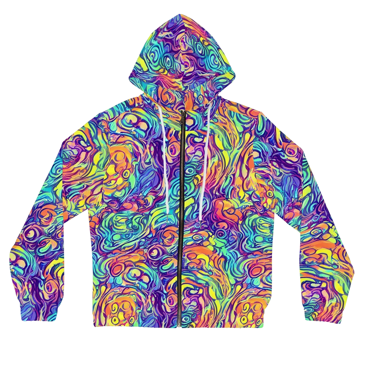 Citrus Voltage on Women's Full-Zip Hoodie — Front