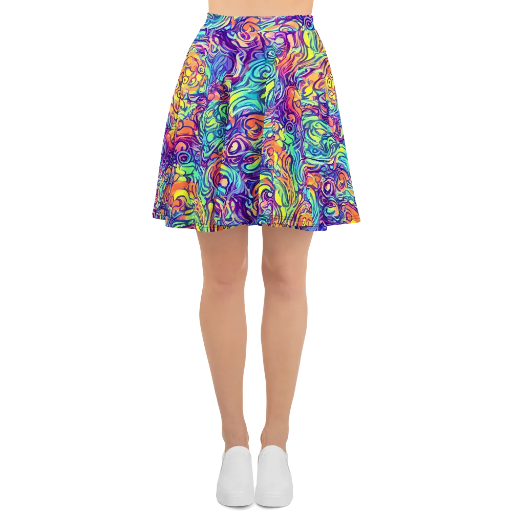 Citrus Voltage on Skater Skirt — Front
